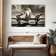 thumbnail image 3 of Elephant Stock Vintage Airplane Wall Art - Horizontal Canvas Wall Art - Living Room Wall Decor - Transportation Canvas - Brown And Gray Decor - 48" x 32", 3 of 8
