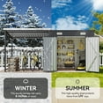 thumbnail image 4 of Clouddwell Metal Storage Shed with Hardtop Pergola 12x6 ft 2-in-1, 50 Sq. Ft Outdoor Tool Shed for Backyard, 4 of 7