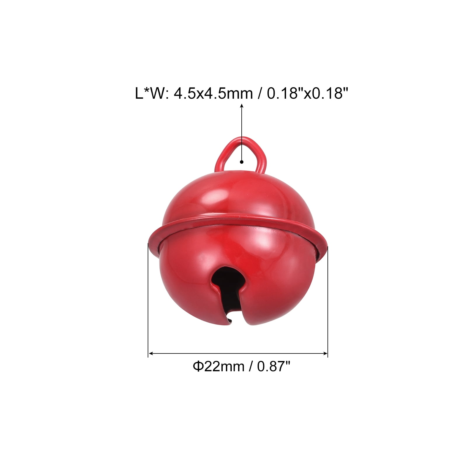 Unique Bargains Jingle Bells, Craft Bells for DIY Holiday Decoration and Party Red