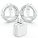 thumbnail image 1 of IOSYS Cargador para iPad/iPhone, Bloque de carga rápida con 2 cables USB a Lightning de 6.6 pies, 12, 1 of 7