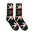 thumbnail image 4 of Women's Men's Bowling Bottle Print Colorful Novelty Pattern Crew Athletic Socks, 4 of 7