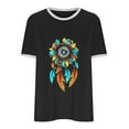 thumbnail image 6 of DailyTrove Women's Boho Dreamcatcher Print Short Sleeve T-Shirt - Casual Loose Tee, Spiritual for Festivals & Outings, 6 of 6