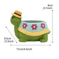 thumbnail image 3 of Maceta de resina con forma de tortuga - maceta de suculentas de 11x8,5x8cm para jardín interior y exterior, escritorio y decoración de balcón, 3 of 9