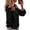 Black plus size button down shirt a1, variant on Plus Size Women's Long Sleeve Button Down Shirt Collared Solid Casual Blouse Holiday Party Work Office Wear Tops, White 2XL