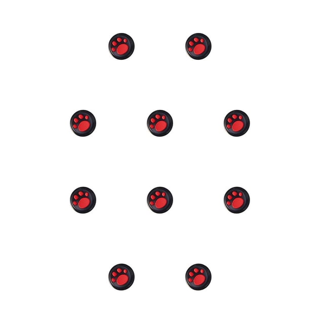 Sidaley Grips Caps Cómodo Antideslizante Útil Realce Reemplazo perfecto Thumbstick Cover Controlador Accesorios Rojo sobre negro rojo sobre negro 10piezas