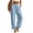 11-Light Blue, variant on Diufon Cotton Linen Pants Women Drawstring Waist Summer Palazzo Pants Flowy Wide Leg Beach Trousers with Pockets