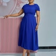 thumbnail image 2 of Women's Casual Pleated Dress Party Dress Wrap Bodycon Ruched Summer Dress, 2 of 3