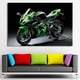 thumbnail image 2 of Cuadros de motos Kawasaki Ninja Green Superbike, pósteres decorativos en HD, imágenes artísticas de pared, pinturas en lienzo, decoración del dormitorio y el hogar, 2 of 5