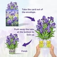 thumbnail image 5 of 3D Greeting Cards Pop Up Cards 16" Iris Paper Flower Bouquet Gifts for Women Mom Wife Birthday, Anniversary, Get Well Cards with Note Card & Envelope, Romantic Iris, 5 of 7