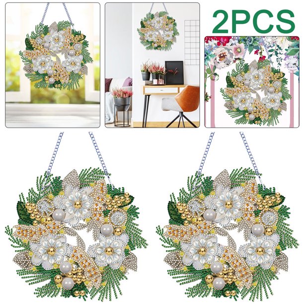 2 Juegos Corona 5D DIY Con Diamantes Navidad para Pared (#1)