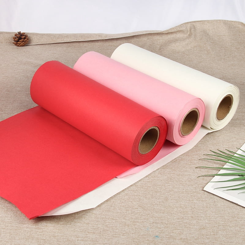 Xiao Hua red waterproof kraft paper 1968.5*15.75 inches 1 roll - waterproof flower packaging paper, thick and durable, very suitable for wedding floral DIY craft gift packaging