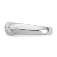 thumbnail image 3 of Solid 14k White Gold Diamond Men's Ring Band Size 9 (.126 cttw.), 3 of 6