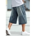thumbnail image 4 of GINGTTO Men's Baggy Loose Fit Below Knee Denim Shorts, 4 of 8