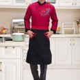 thumbnail image 3 of Delantal de bolsillo unisex Cocina Camarero Chef Carnicero Restaurante Cocinero Vestido Negro Likrtyny Para estrenar, 3 of 6
