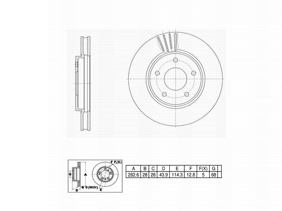 Winstop Brake Rotor, Front WS246800, Nissan NV200 2021-2013