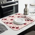 thumbnail image 3 of Pioneer Flower Floral Print Pattern Kitchen Dish Drying Mat 1 Pack, Ultra Absorbent Microfiber Drainer Mat, 16"x18", 3 of 6