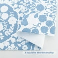 thumbnail image 6 of DriftAway Samantha Pinch Pleat Thermal Room Darkening Back Tab Window Curtains Floral Damask Medallion Pattern 2 Panels, 30" x 84 " Blue, 6 of 6