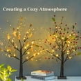 thumbnail image 3 of Red Berry Blossom Tree with Lights (24 Waterproof LED Beads), 22in DIY Available Berry Blossom Twinkling Tree, Realistic Design, Reusable, for Christmas, Holiday, Party, Decorations (Gold), 3 of 12