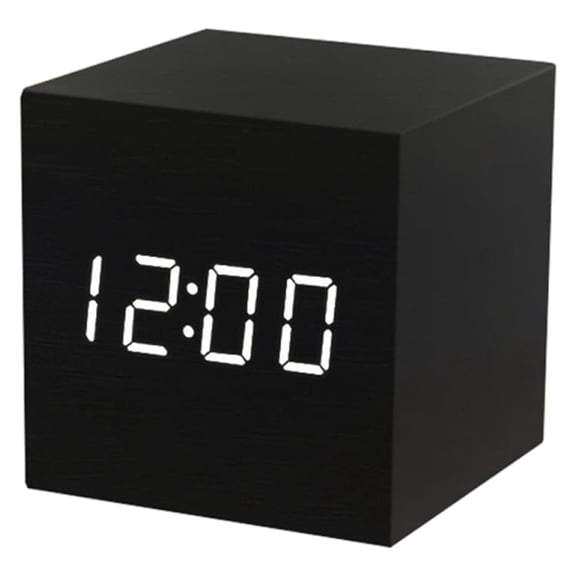 Modern LED Time Display for a Rustic Touch Wooden Charm Alarm Clock
