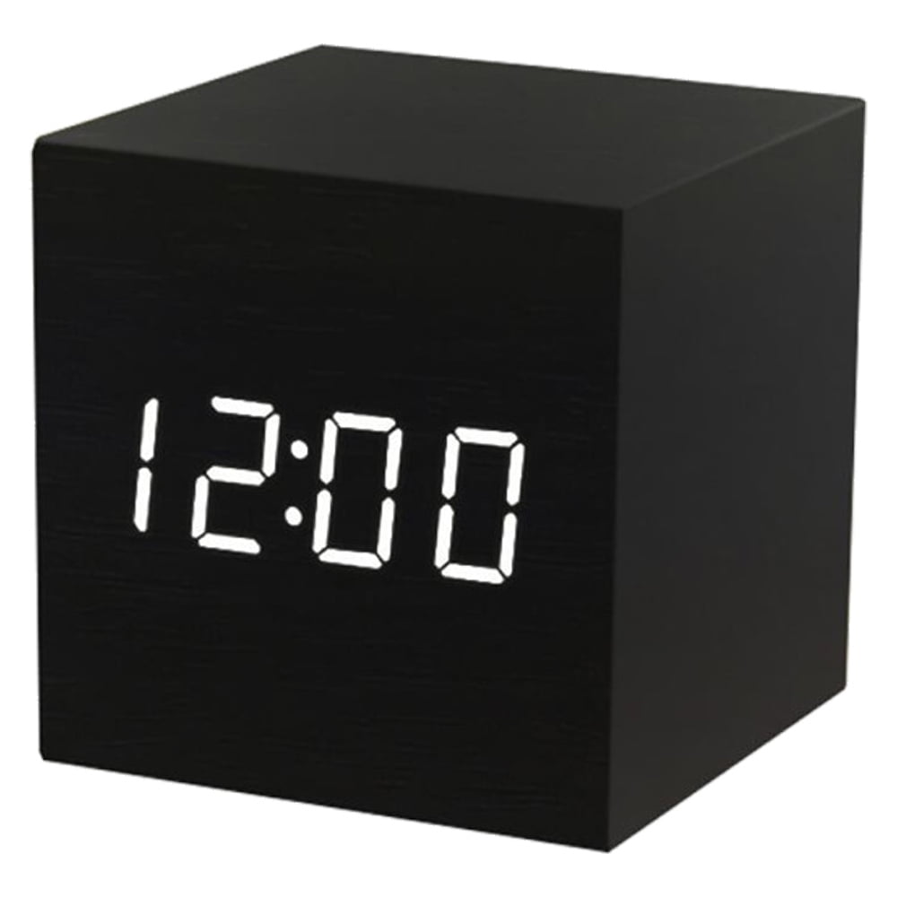 Digital Alarm Clock, with Wooden Electronic LED Time Display - style4