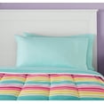 thumbnail image 4 of Your Zone 7 Piece Pink Rainbow Stripe Reversible Polyester Bedding Set for Kids, Full, 4 of 5