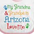 thumbnail image 4 of Inktastic Arizona Grandma Grandpa Love Me Boys or Girls Baby Bib, 4 of 4