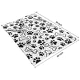 thumbnail image 4 of Pet Paw Print and Bone Blanket,Comfortable Soft Lamb Wool Throw Blanket,All Season,Warm Lightweight Blankets for Sofa Bed Couch Living Room Chair,40"x50", 4 of 4