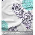 thumbnail image 1 of Soimoi Cotton Voile Fabric Paisley,Leaves & Floral Mandala Block Fabric Prints by Yard 56 Inch Wide, 1 of 1