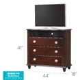 thumbnail image 2 of Glory Furniture Summit 3-Drawer TV Stand Chest in Cappuccino, 2 of 2