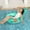 Blue 6K3, variant on Floating Inflatable Swimming Ring, Qiopertar Under $5 Swimming Ring Floating PVC Swimming Pool Water Swim Ring Folding Middle Mesh Summer Inflatable Bed