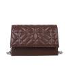 Sywqhk Bolso De Hombro Con Solapa Y Cadena De Cuero Pu Para Mujer, Bolso Acolchado Con Hilo (Café) Sywqhk Para estrenar
