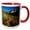 Red/White, variant on 3drose, Usa, Utah, Uinta-wasatch-cache Nf, Albion Basin, Meadow Flowers, 11oz Two-tone Red Mug