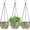 Gray, variant on Tutuviw 3 Pcs Self Watering Hanging Planters Indoor Outdoor Hanging Plant Pot Basket Plastic Hanging Flower Pots with Drainage Hole and Hooks for Garden Home Wall Decor (Green)
