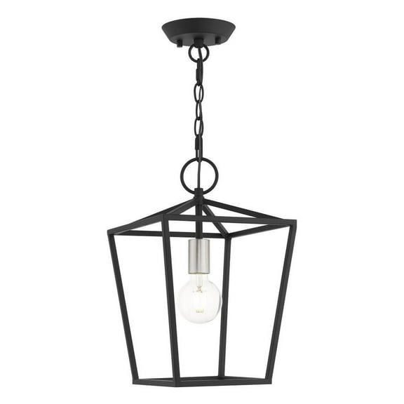 1 Light Convertible Semi-Flush Mount in Coastal Style 10 inches Wide By 15.75 inches High-Black Finish Bailey Street Home 218-Bel-4188800