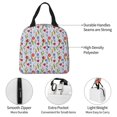 thumbnail image 3 of Rateoe Tulips Flowers Pattern Insulated Lunch Bag with Thick Aluminum Foil Lunch Tote Bag with Front Pocket for Men and Women, Ideal for Work, School, Picnics, and Travel, 3 of 5