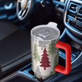 thumbnail image 6 of Multicolor Christmas Tree Pattern Tumbler with Handle and Lid,40oz Double Wall Vacuum Insulated Tumbler,Cups Gift for Women and Men, 6 of 7