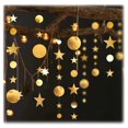 thumbnail image 1 of Dsseng - 3 guirnaldas de estrellas brillantes para fiestas, decoración de luna y estrellas colgantes, para cumpleaños infantiles, baby shower, bodas, Ramadán, EID, graduación (doradas), 1 of 6