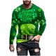 thumbnail image 2 of Blusas y camisas de manga larga y cuello redondo para hombre, estilo casual, cuello redondo, manga corta, jersey con estampado 3D., 2 of 4