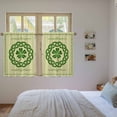 thumbnail image 3 of St. Patrick's Day Kitchen Curtain for Berdoom Living Room Cafe 54 Inch Length, Farmhouse Green Lucky Clovers Border Tiers Curtains Light Filtering Drapes Window Treatment 2 Panels 52"Wx54"L, 3 of 8