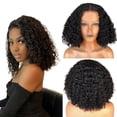 thumbnail image 1 of XWSHYW Pelucas Chica Negra Pequeña y Rizada Pelo Corto y Rizado Pequeño y Rizado con Redecilla, 1 of 6