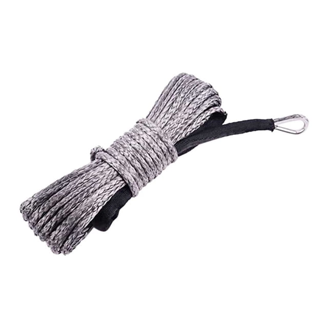 1/4''x50' With Sheath Outdoor Accessories String ATV UTV Replacement 12 Strand Synthetic Winch Rope Cable Towing Emergency Car ,Wide Applicability