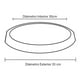 thumbnail image 2 of Plato Para Maceta Redonda Blanco 32cmx32cm Macetas Y Maceteros Estilo moderno, elegante y minimalista., 2 of 3