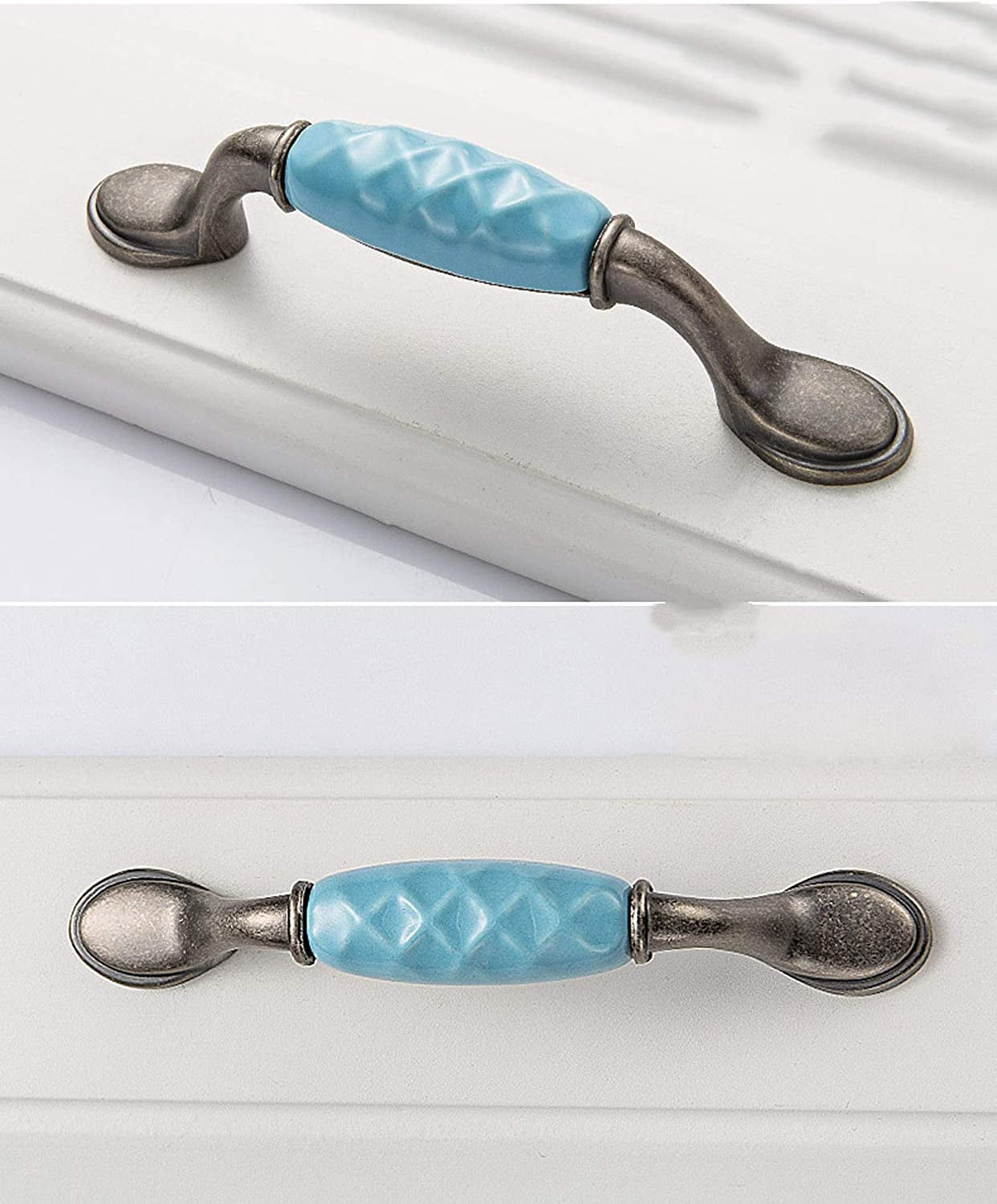 Gamvdout Ceramic Door Knobs Kitchen Cabinet Hardware Handles Zinc Alloy Antique Kitchen Drawer Pull Handles Cupboard Pull Handles
