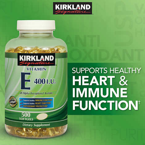 Kirkland Signature Vitamin E 400 IU, 500 Softgels - Walmart.com