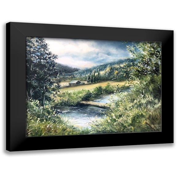 Tre Sorelle Studios 14x12 Black Modern Framed Museum Art Print Titled - Dolores Ranch Painting