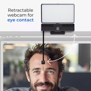 iContact Camera Pro + 4K 8.3 MP Webcam with Retractable Arm and Light Panel , ICCP01-B