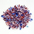 thumbnail image 3 of 4th of July Patriotic Tinsel Garland Decoration Red White Blue Metallic Chunky Glitter Tinsel for Independence Day Memorial Day Celebration Holiday Decorations, 3 of 8