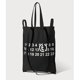 thumbnail image 4 of Canvas Bag Concise Style Canvas Bag Black Print Shoulder Bag Shopping Bag Tote Bag, 4 of 5