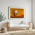 thumbnail image 5 of Sunset Through The Tree Silhouette - Digital Art Sunset Silhouette Desert Nature Scenic Autumn Minimalist Unframed Wall Art Print 18 x 24 inches, 5 of 9