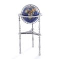 thumbnail image 2 of Kalifano GTH330AS-LP 37 in. Tall Gemstone Globe with 13 in. Lapis Ocean on Ambassador Antique Silver 3-Leg High Stand, 2 of 9